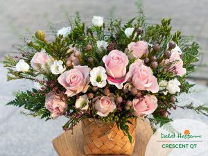 Giỏ hoa dịch vụ - Shop hoa Dalat Hasfarm Quận 7