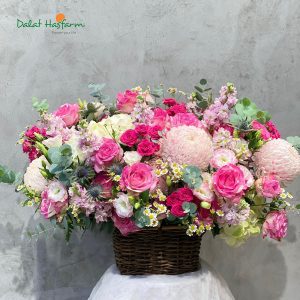 Lẵng hoa/ Giỏ hoa - Shop hoa tươi Bình Thạnh Dalat Hasfarm