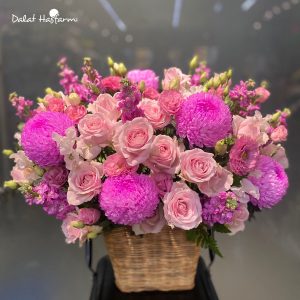 Giỏ hoa chúc mừng - Cửa hàng hoa Nguyễn Thiện Thuật Quận 3