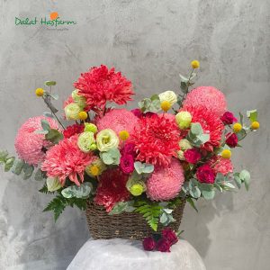 Lẵng hoa/ Giỏ hoa - Shop hoa tươi Bình Thạnh Dalat Hasfarm