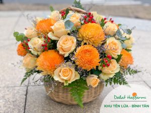 Mẫu lẵng hoa đẹp - Shop hoa tươi khu Tên Lửa, Bình Tân