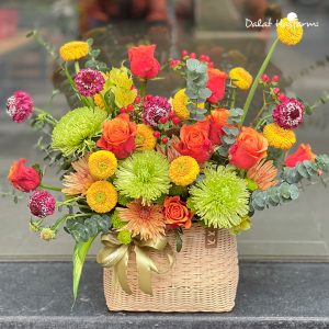 Lẵng hoa tươi - Shop hoa Hài Phòng Dalat Hasfarm