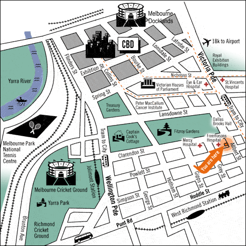 Albert Heights Serviced Apartments Location Map