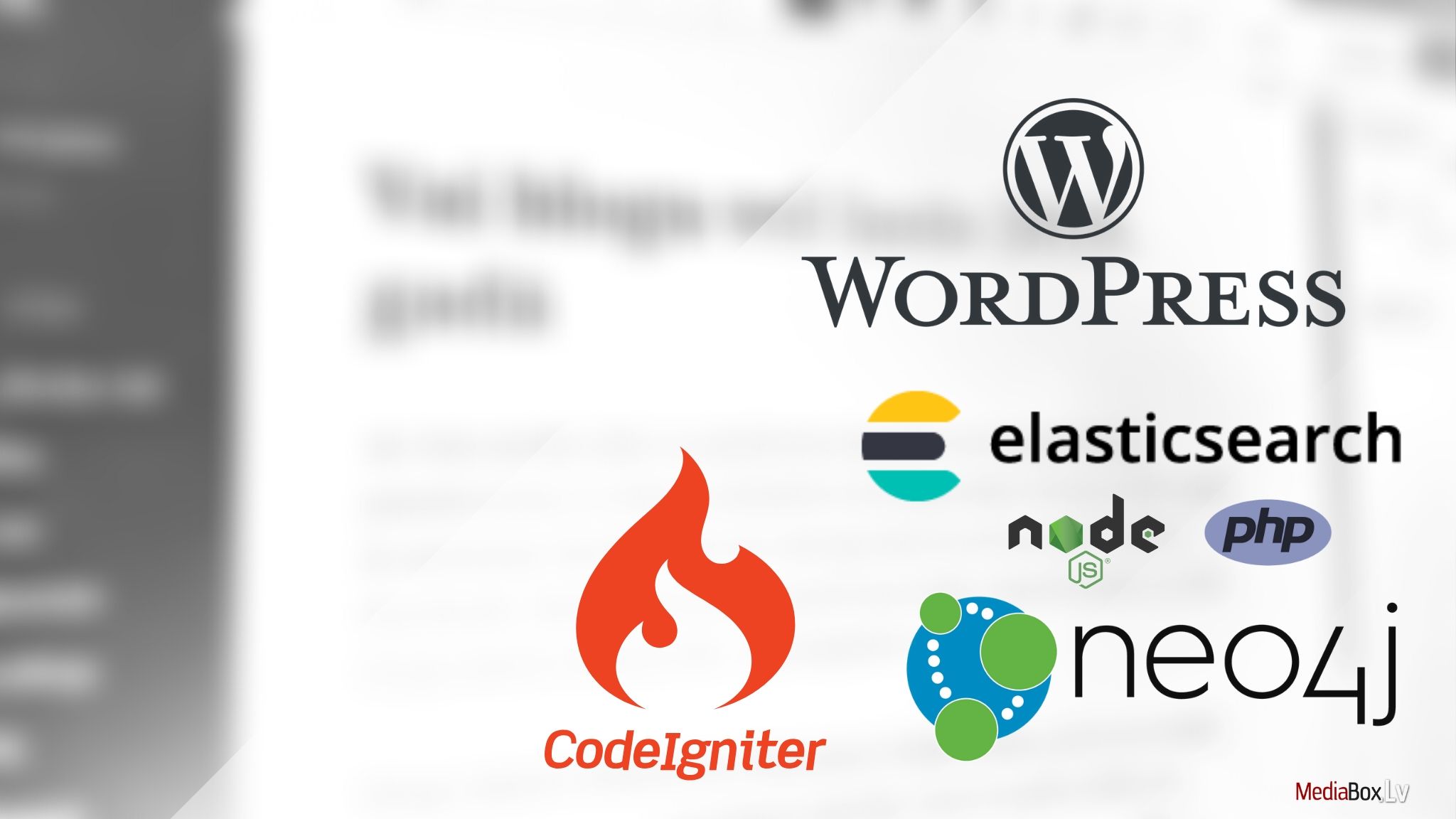 web izstrade: PHP, Node.js, WordPress, Neo4j, Codeigniter, Elasticsearch