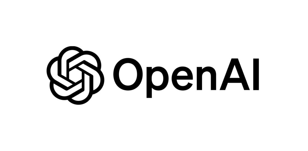 OpenAI logo ar tekstu