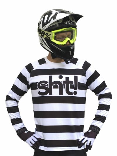 Black and white striped Mx Jersey - In 4 life collection