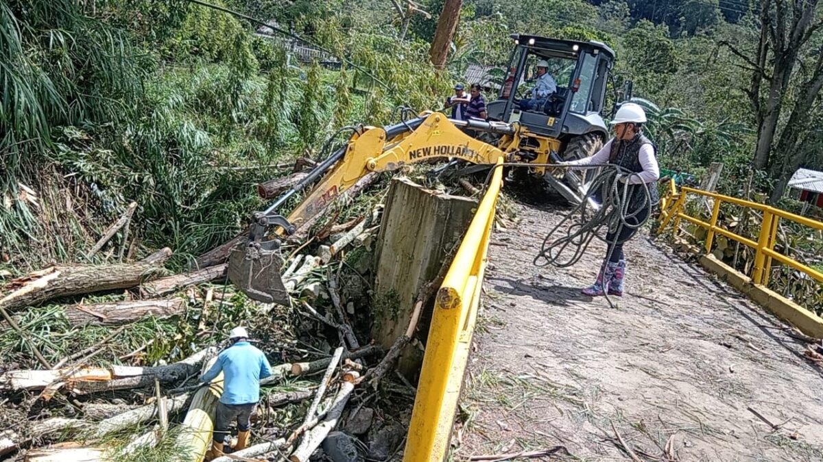 Trabajo comunitario para familias damnificadas tras vendaval en la vereda