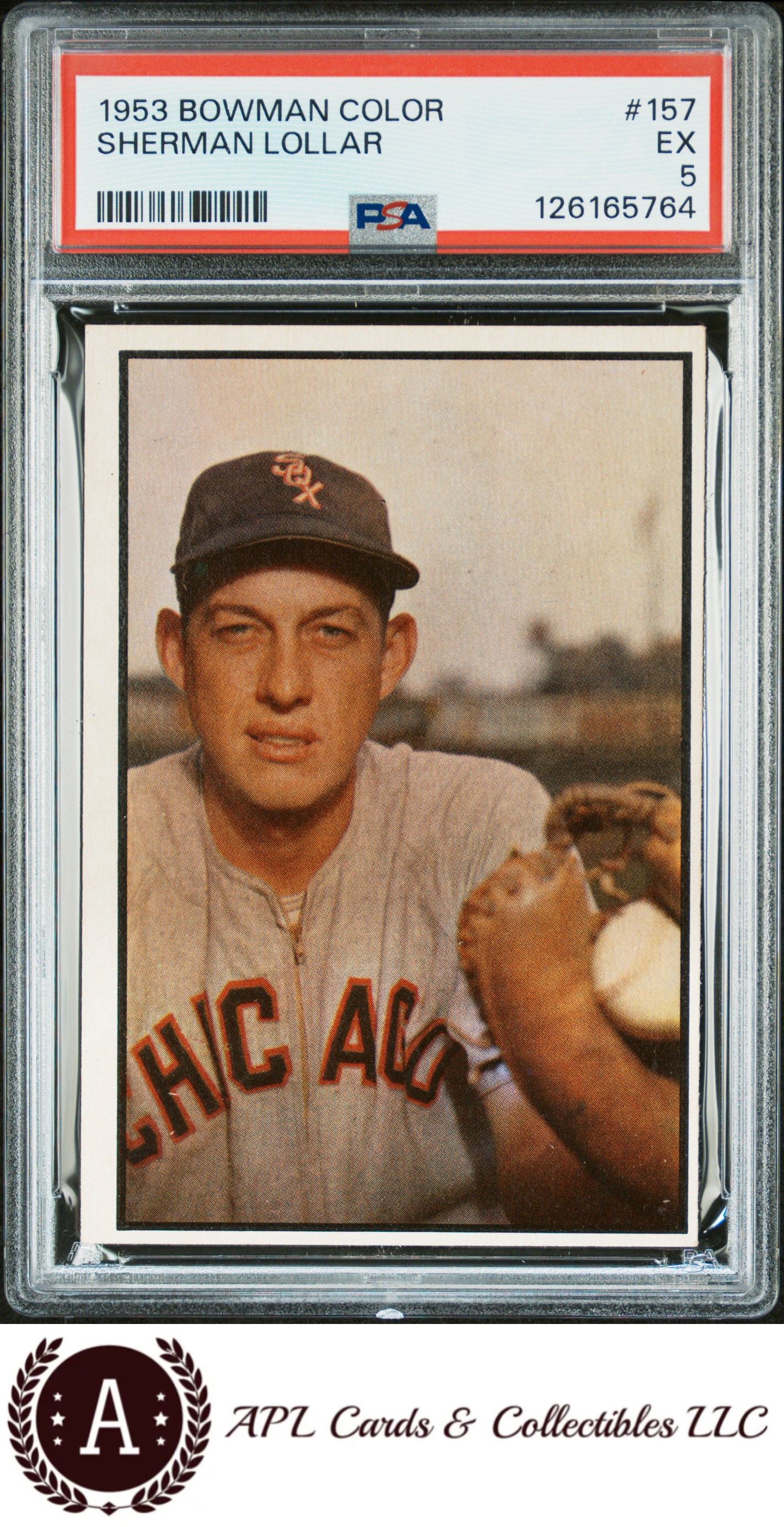 1953 Bowman Color #157 Sherman Lollar PSA 5