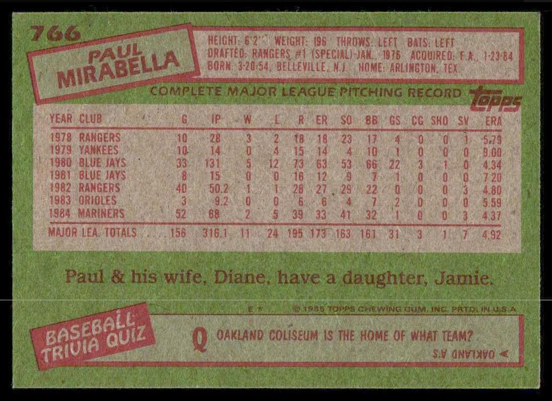 Topps Baseball 1985 (elige tu tarjeta) - Imagen 36 de 40