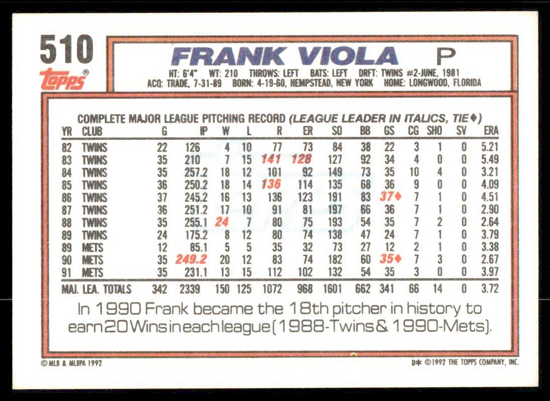 1992 Topps Baseball (Pick Your Card) - Picture 54 of 86