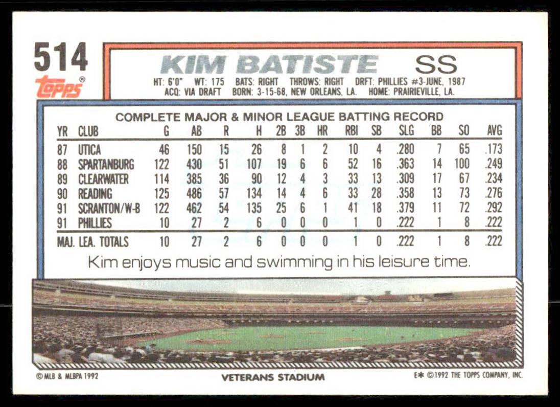 1992 Topps Baseball (Pick Your Card) - Picture 56 of 86