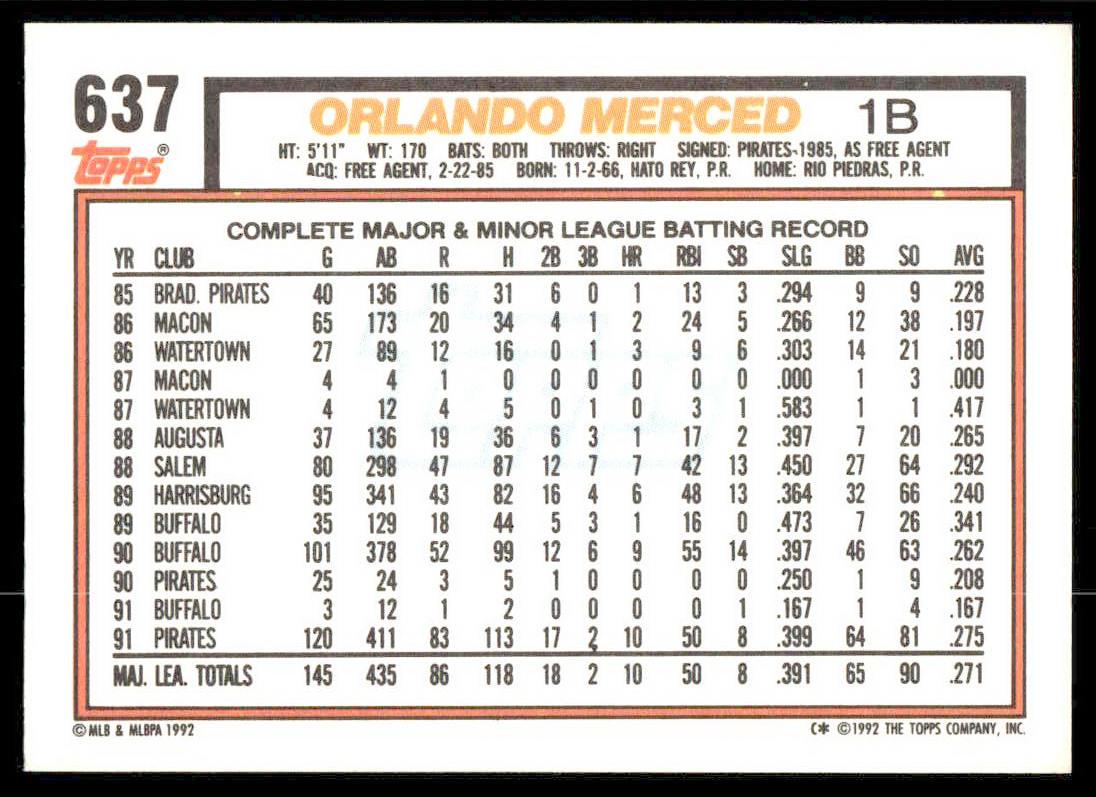 1992 Topps Baseball (Pick Your Card) - Picture 68 of 86