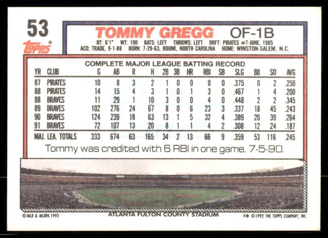 1992 Topps Baseball (Pick Your Card) - Picture 6 of 86