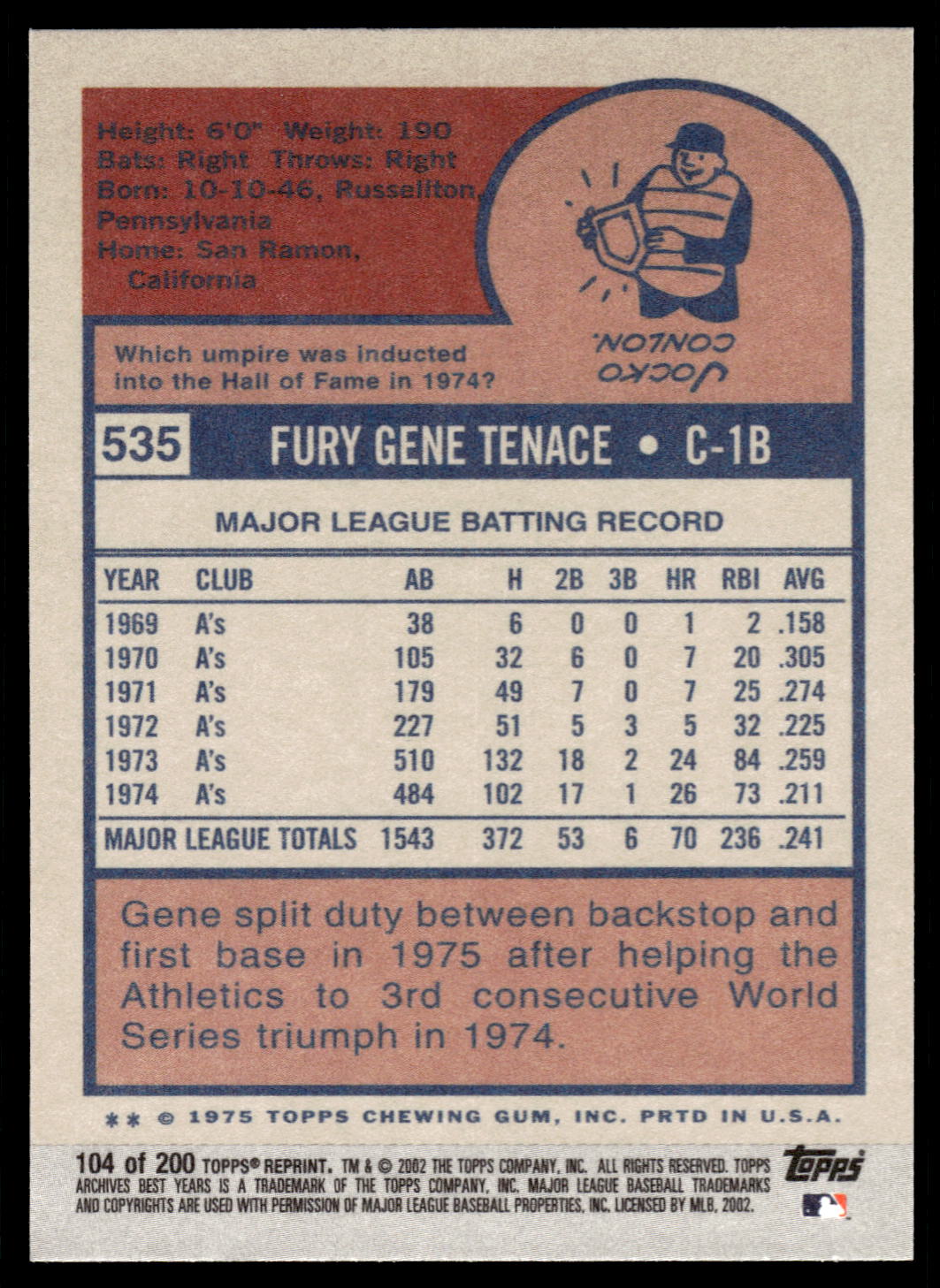 Topps Archives Baseball 2002 scegli la tua carta - Foto 38 di 56