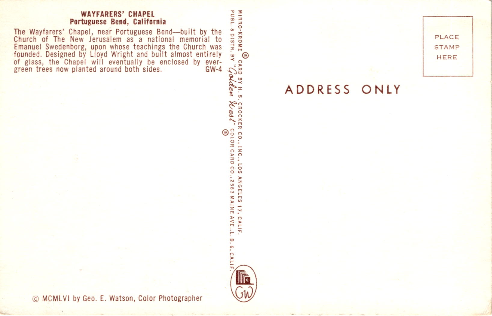 Back of Postcard