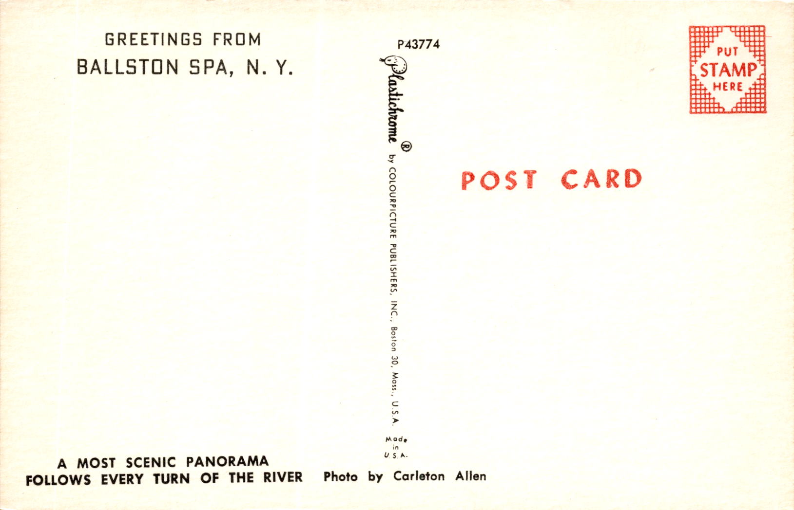 Back of Postcard