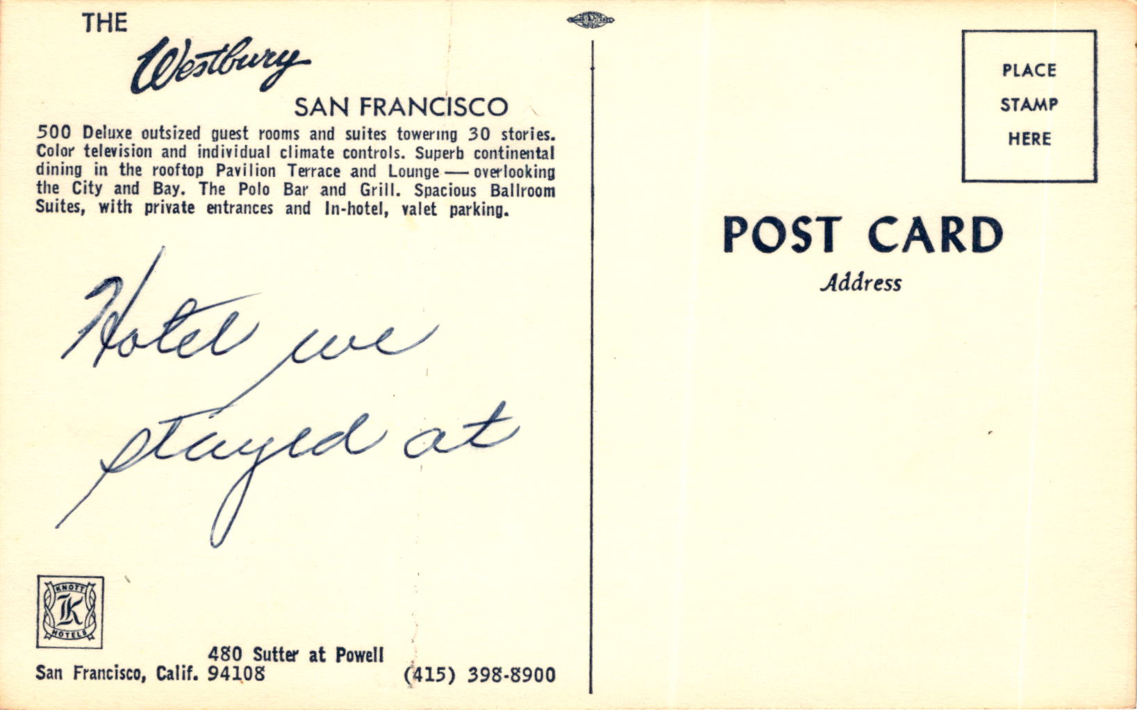 Back of Postcard