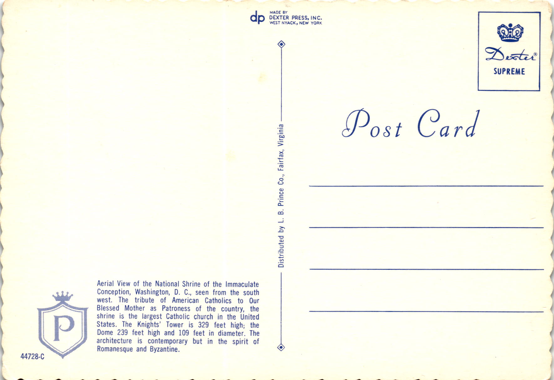 Back of Postcard