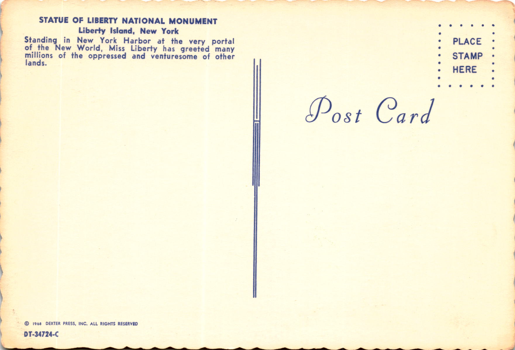 Back of Postcard