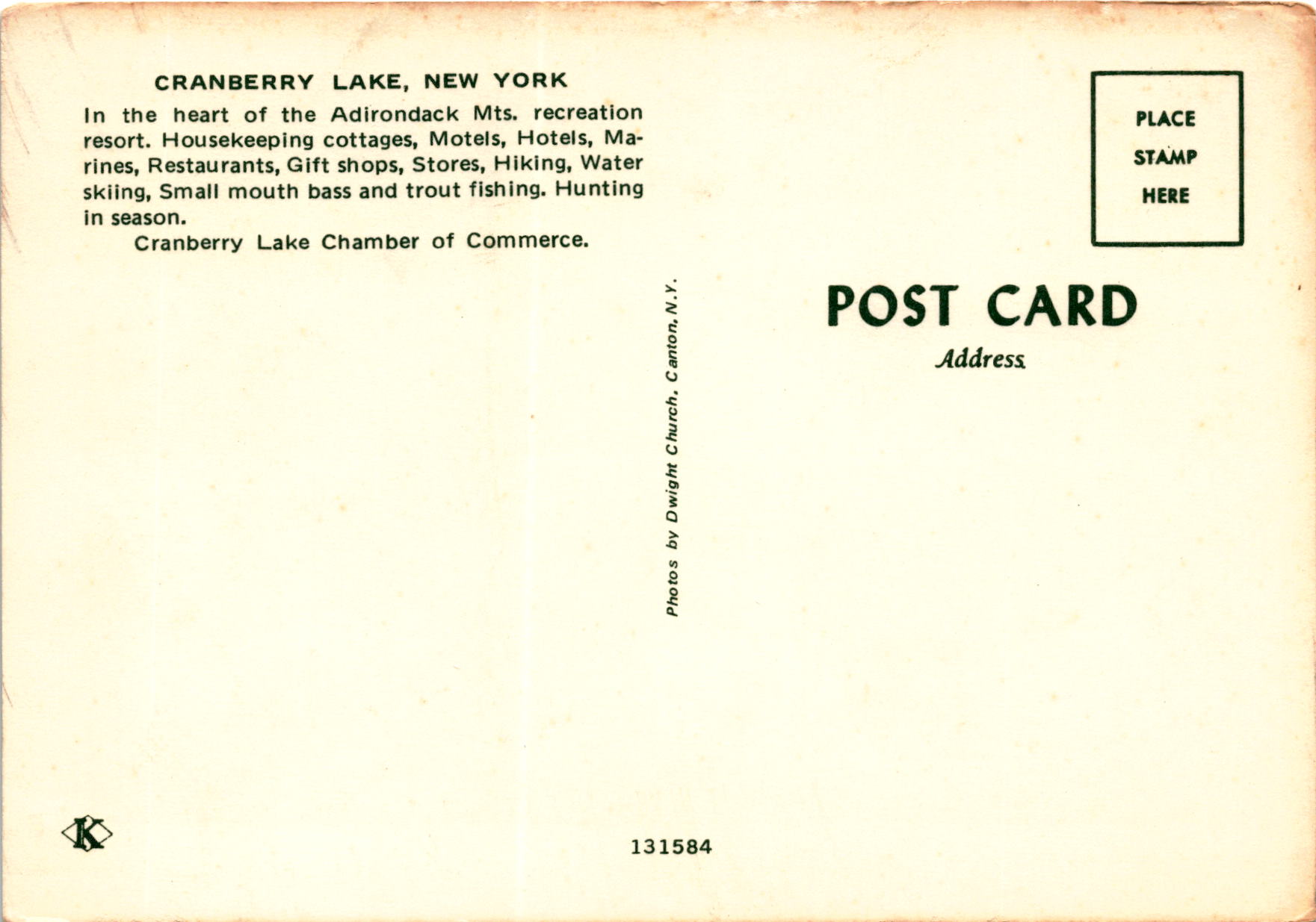 Back of Postcard