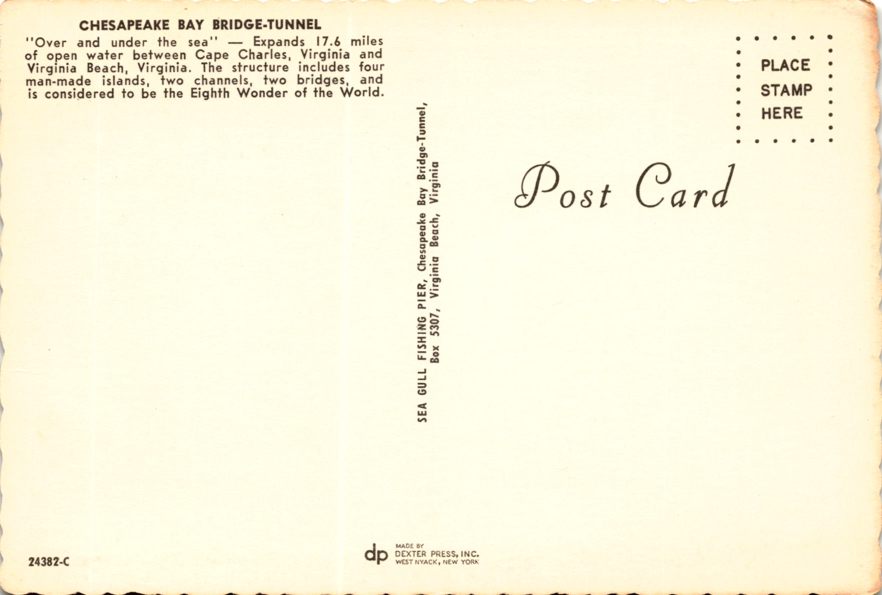Back of Postcard