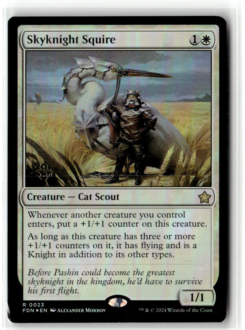 Foundations #23 Skyknight Squire (FDN) - Prerelease Cards (PRE)