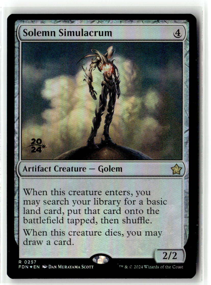 Foundations  #257 Solemn Simulacrum (FDN) - Prerelease Cards (PRE)