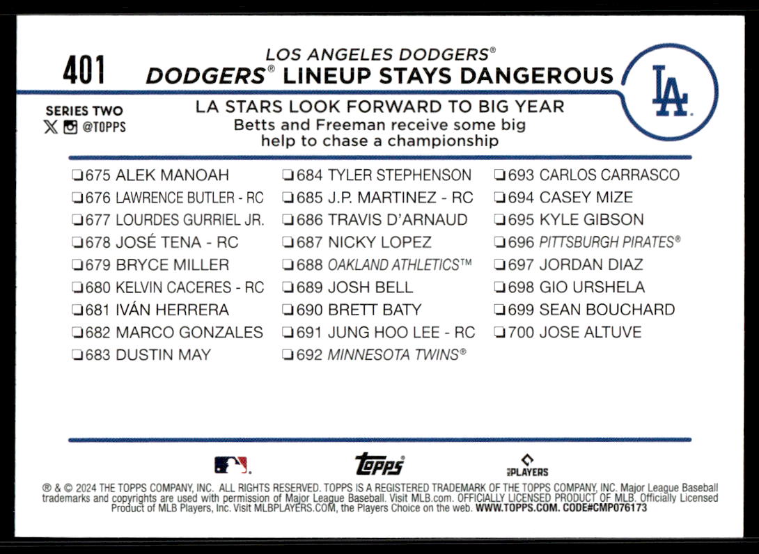 2024 Topps Series 2 AQUA Parallel - You Pick / Complete your Set! - Picture 59 of 377