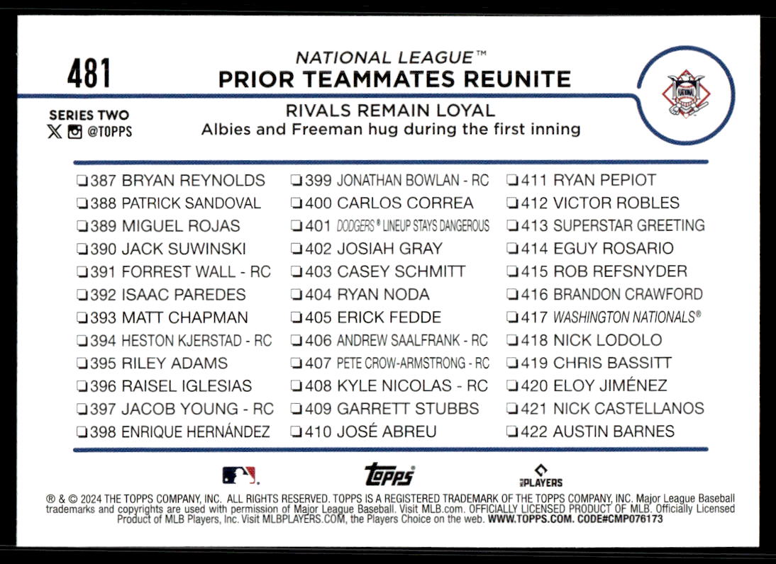 2024 Topps Series 2 AQUA Parallel - You Pick / Complete your Set! - Picture 135 of 377