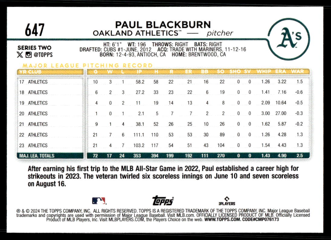 2024 Topps Series 2 AQUA Parallel - You Pick / Complete your Set! - Picture 321 of 377