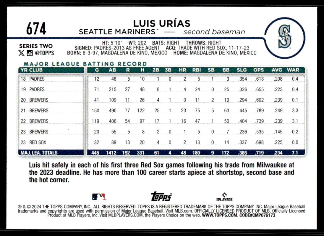 2024 Topps Series 2 AQUA Parallel - You Pick / Complete your Set! - Picture 345 of 377