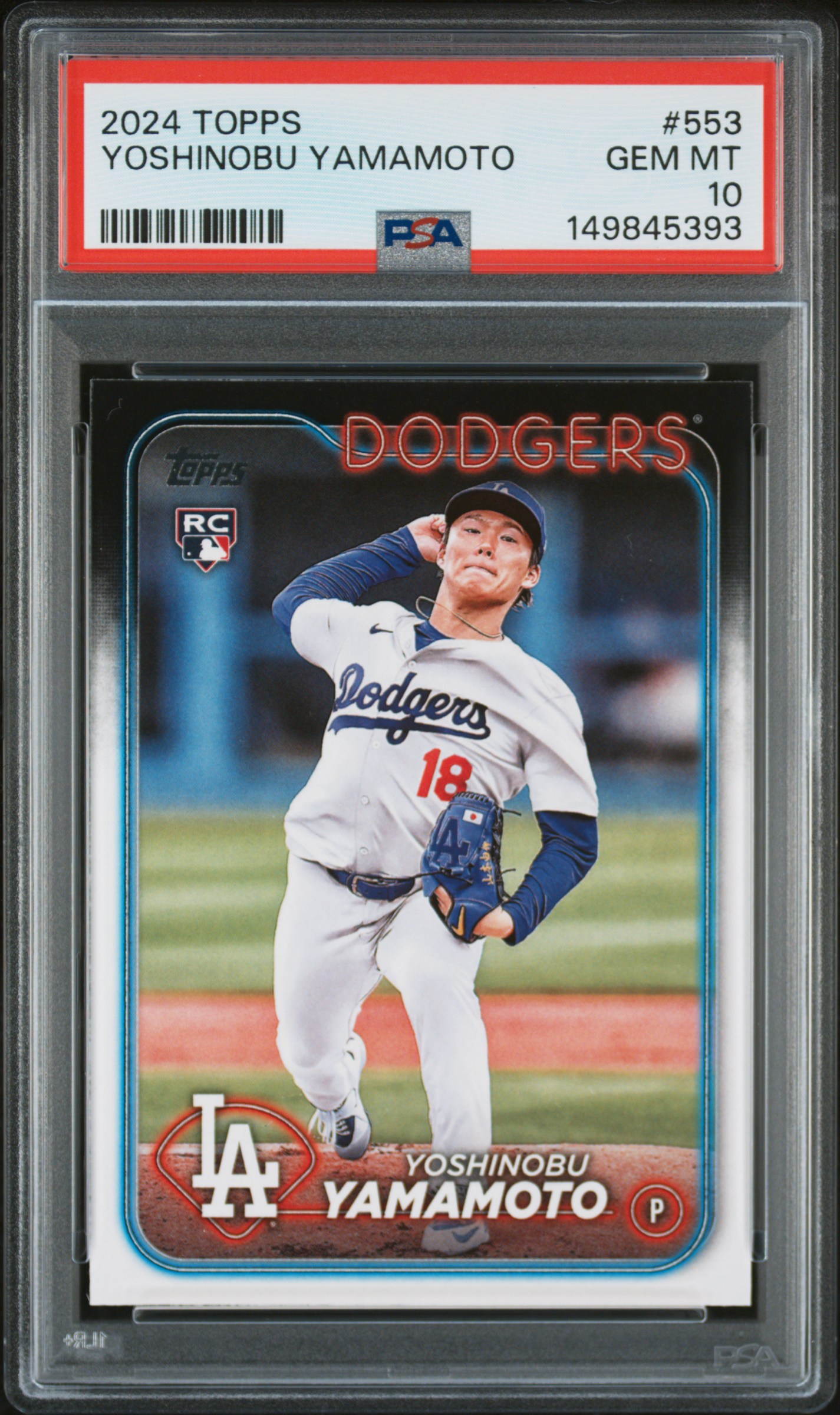 Yoshinobu Yamamoto 2024 Topps #553 PSA 10 Rookie Dodgers - Picture 1 of 2