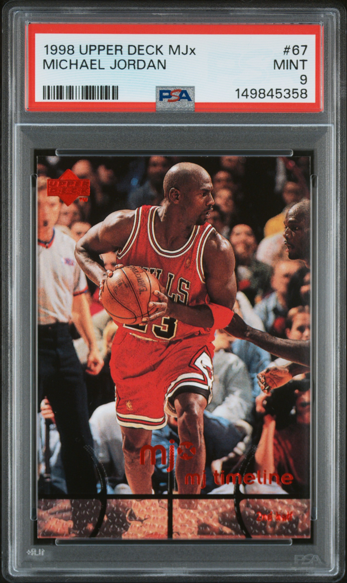 1998 Upper Deck Mjx #67 Michael Jordan PSA 9 Bulls - Picture 1 of 2