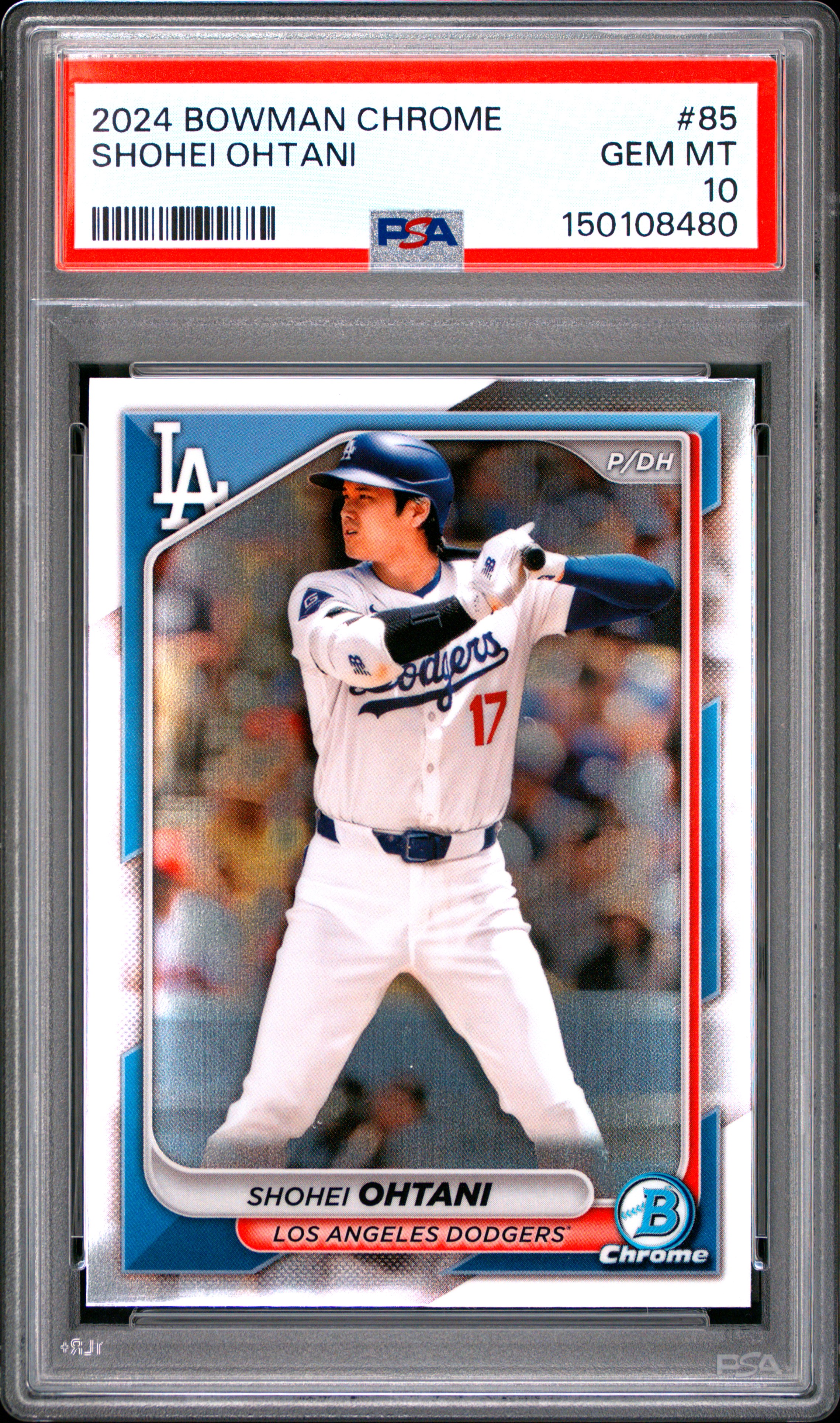 Shohei Ohtani 2024 Bowman Chrome #85 (Dodgers Rookie) PSA 10 - Picture 1 of 2