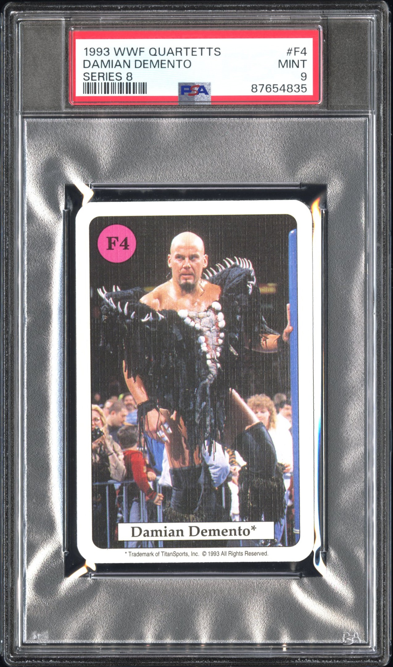 Damian Demento 1993 WWF Quartetts Series 8 (Rare German Card) PSA