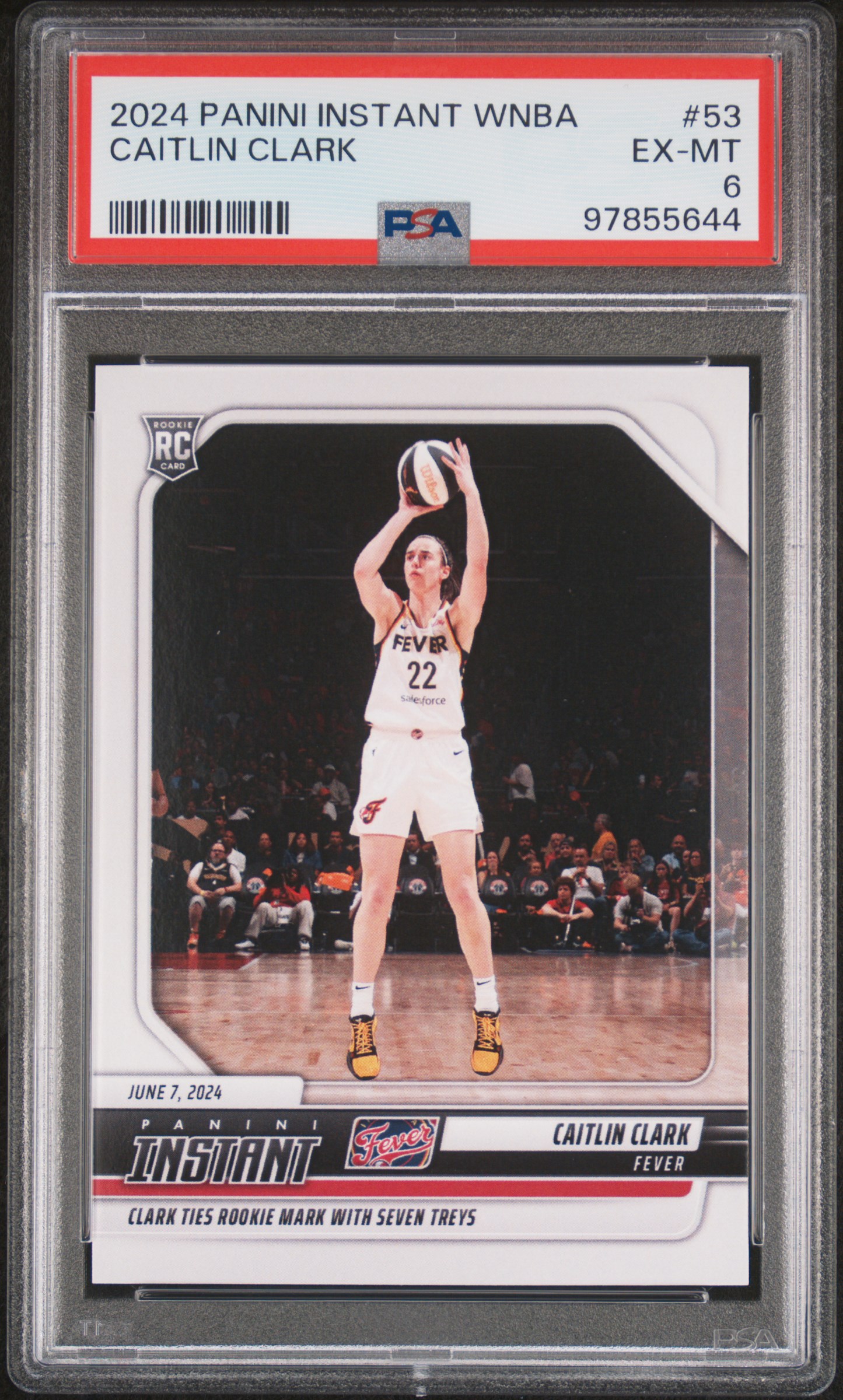 Caitlin Clark 2024 Panini Instant Wnba #53 Rookie /2569 PSA 6 - Picture 1 of 2