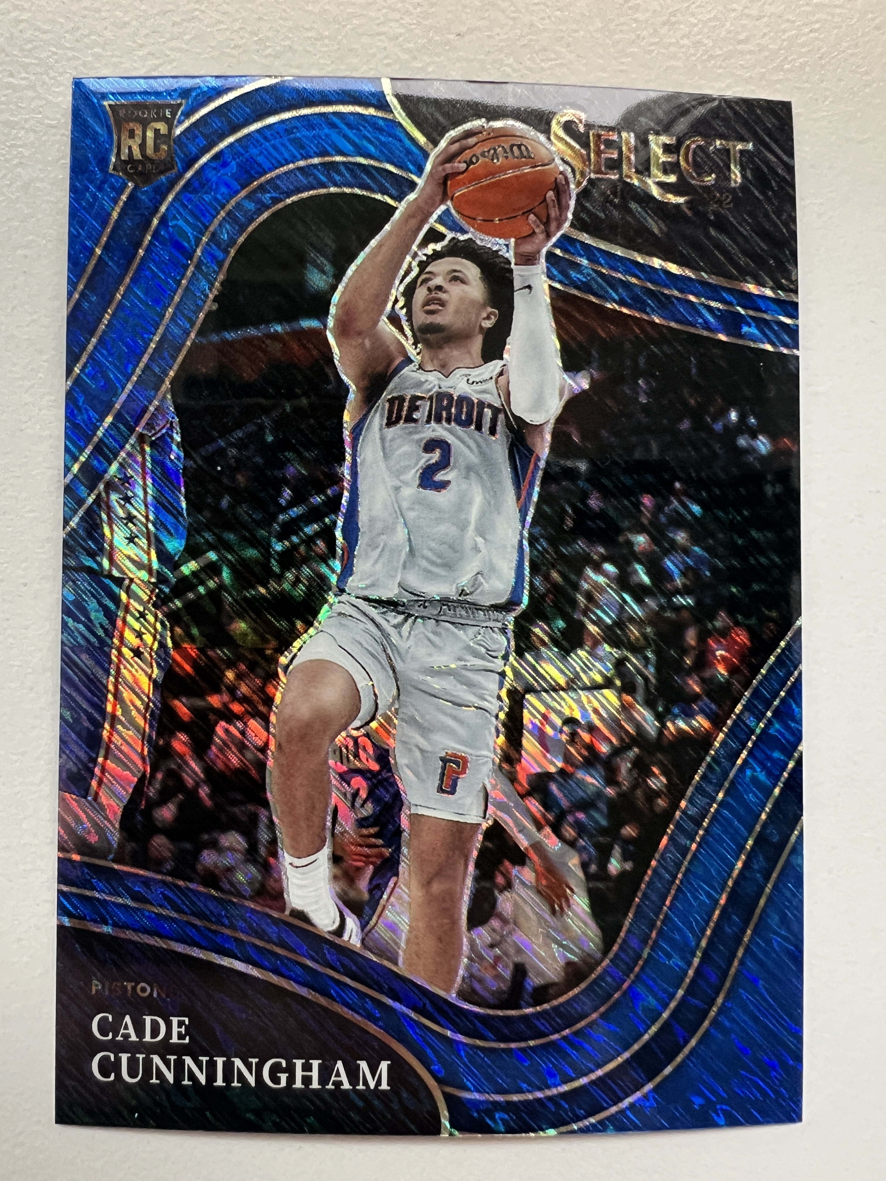 Cade Cunningham 2021-22 Panini Select #288 Blue Shimmer Courtside 