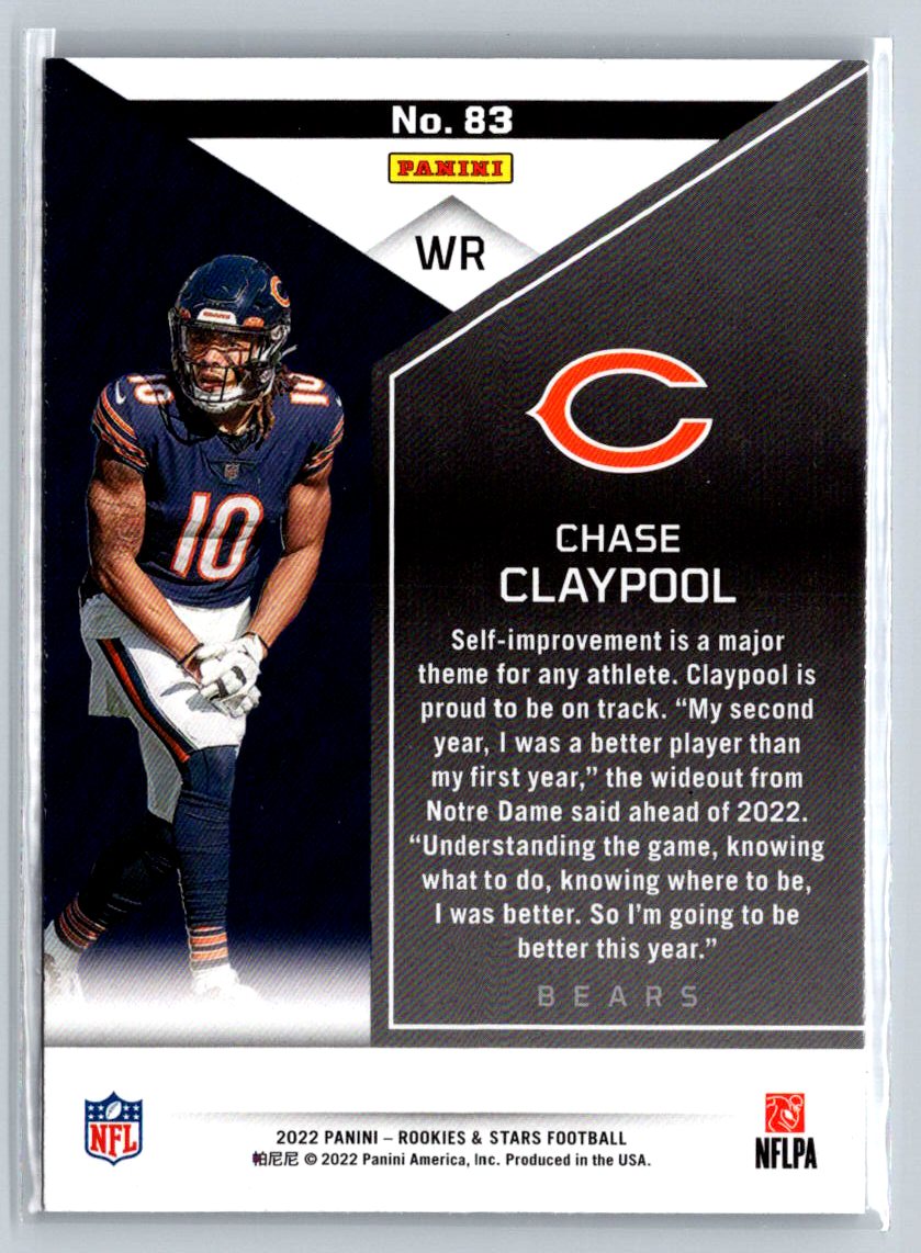 2022 Panini Rookies & Stars #83 Chase Claypool NFL Bears - Picture 2 of 2