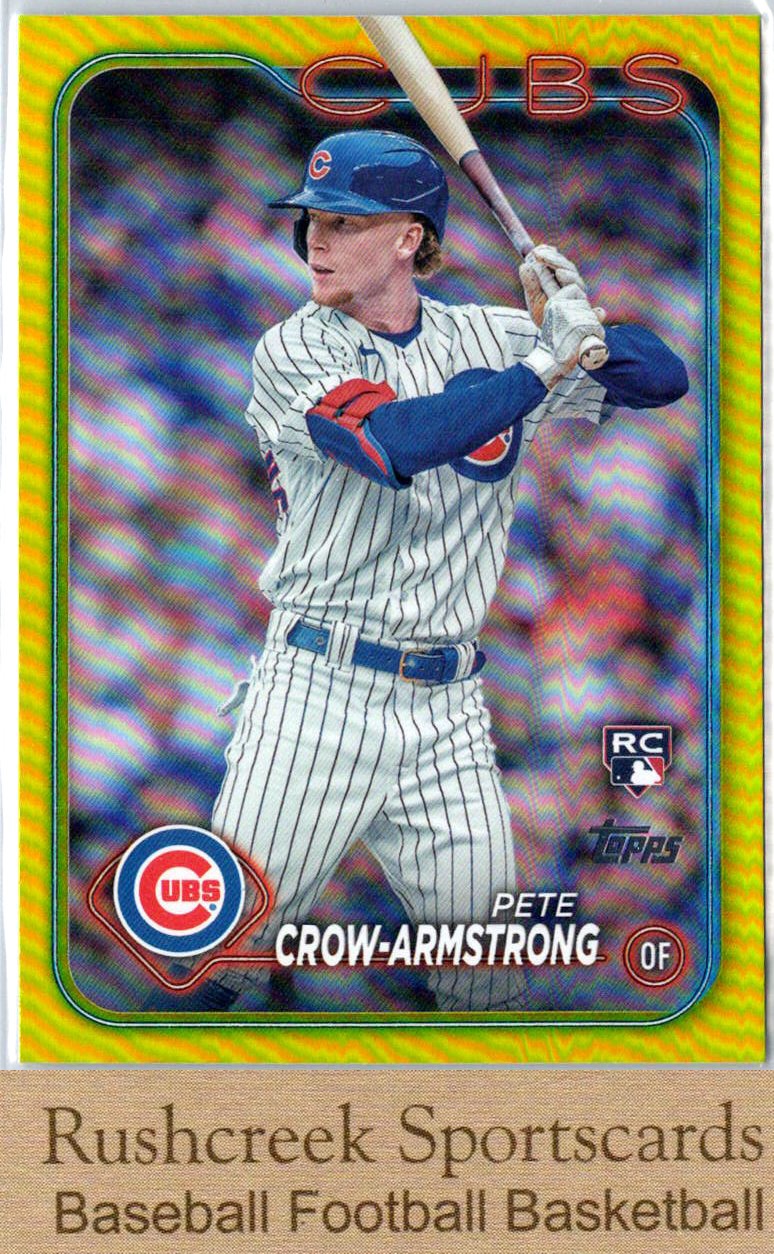 2024 Topps #407 Pete Crow-Armstrong RC Rookie Cubs Yellow Foil