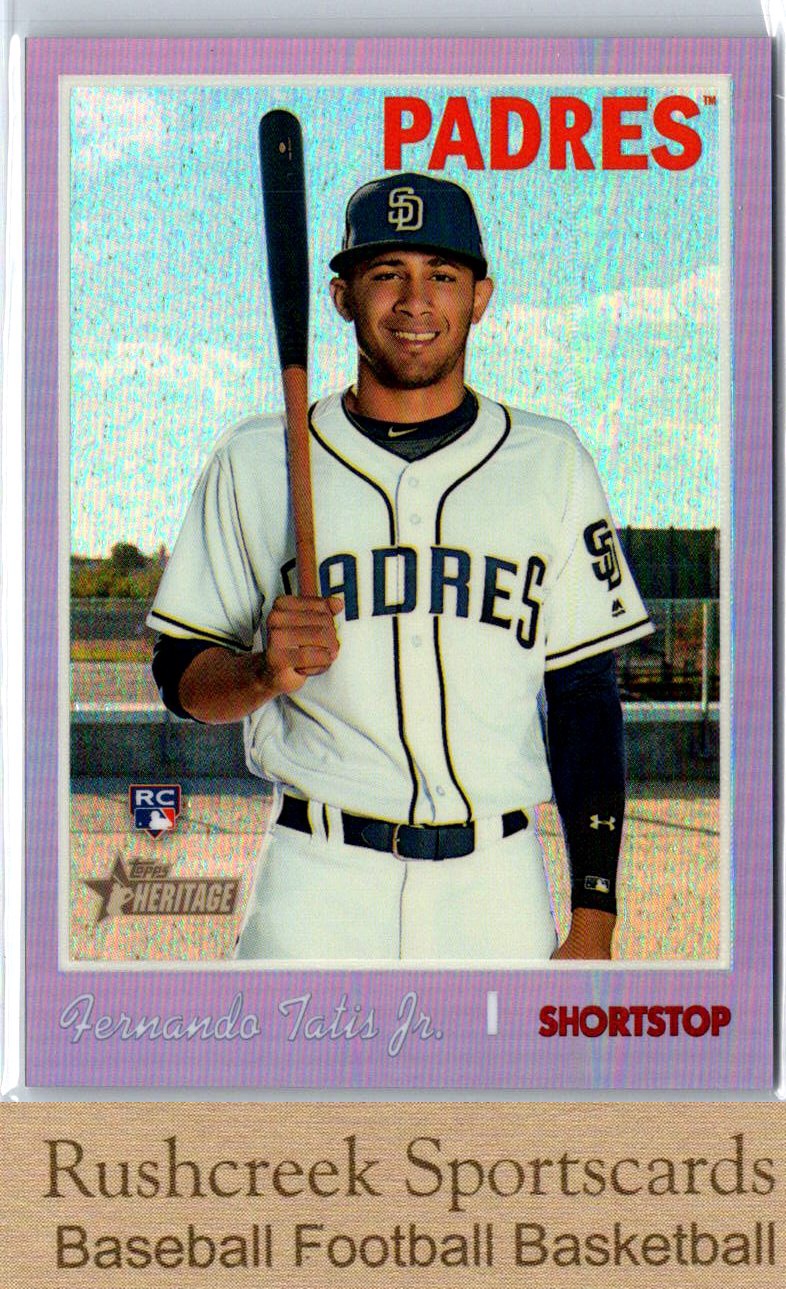 2019 Topps Heritage #THC-517 Fernando Tatis Jr. RC Chrome Purple Refractor