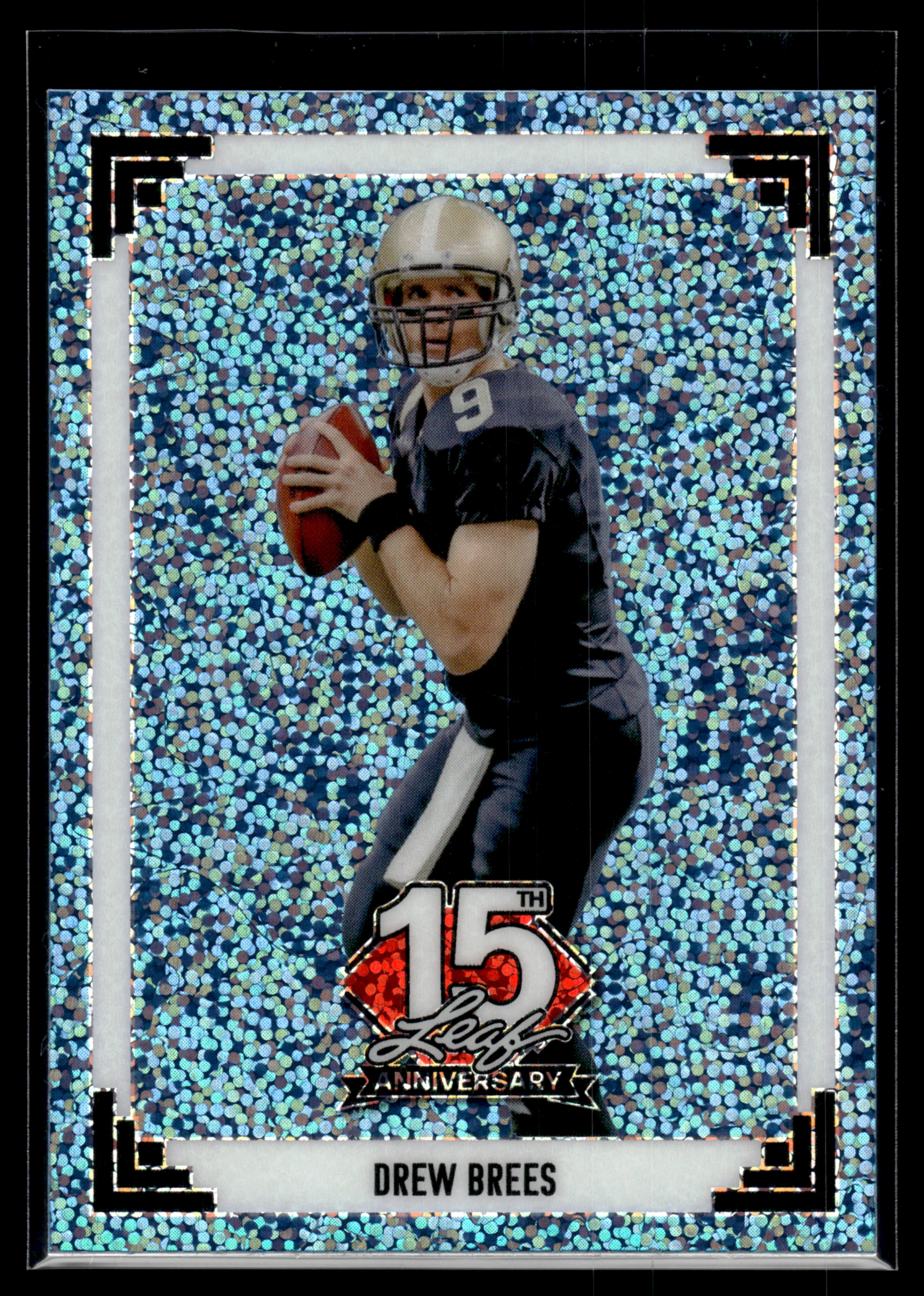 Drew Brees 2025 Leaf NSCC National Platinum Sparkles Card /5 #91B-47