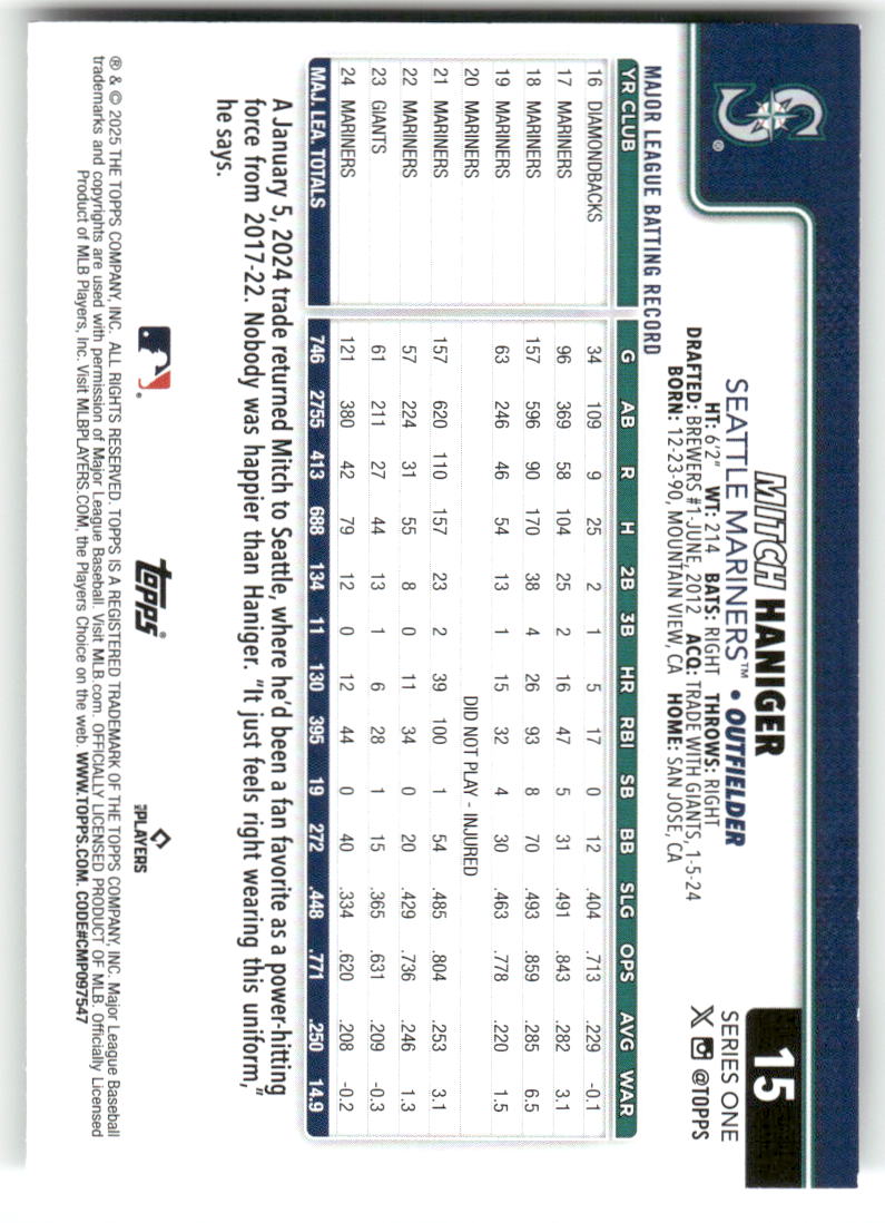 2025 Topps Baseball Series 1 (1-175) ** COMPLETE YOUR SET ** NM WITH SCANS - Picture 32 of 352