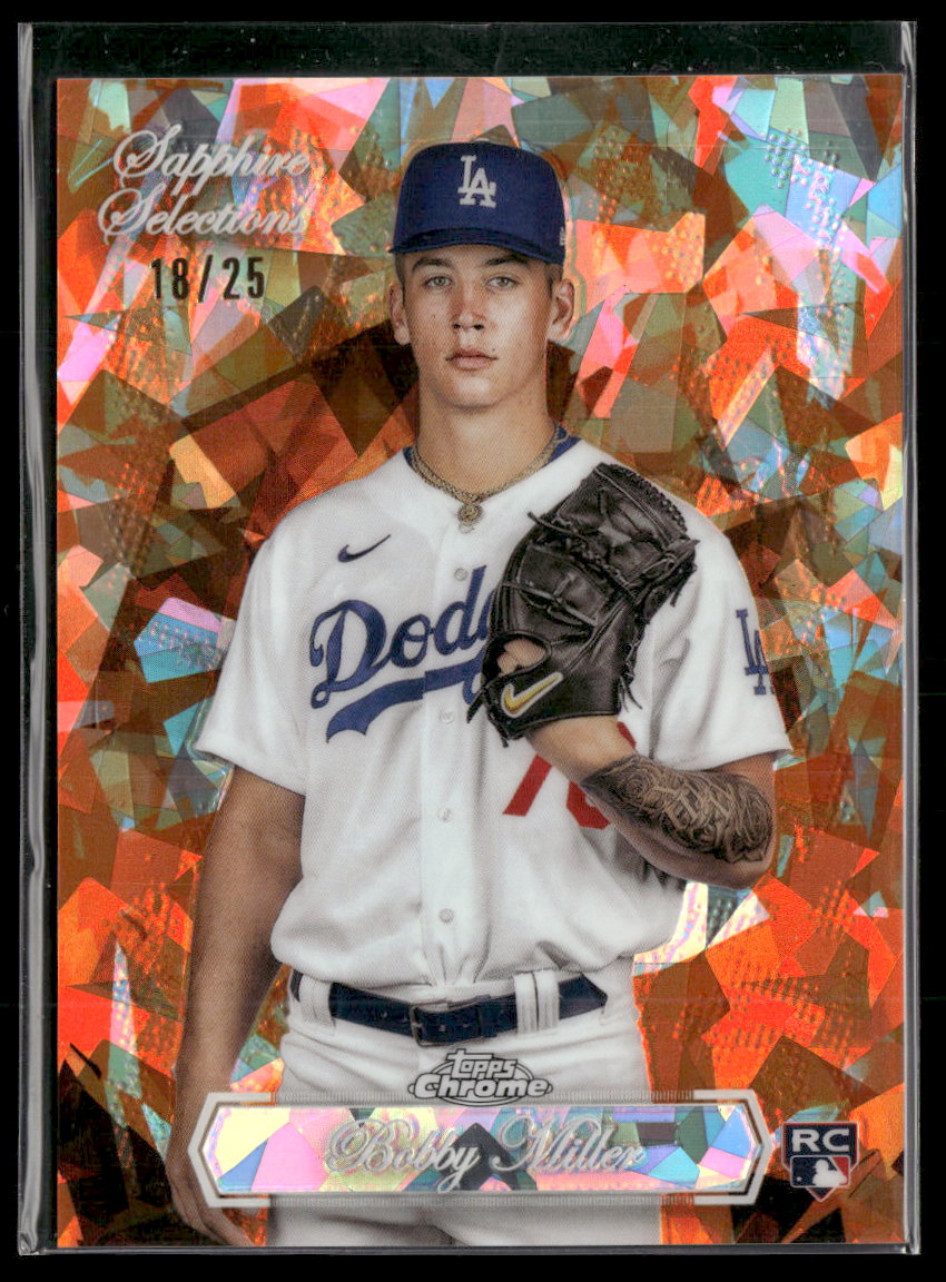2023 Topps Chrome Sapphire Selections Orange Bobby Miller #/25 #SS-12 - Front