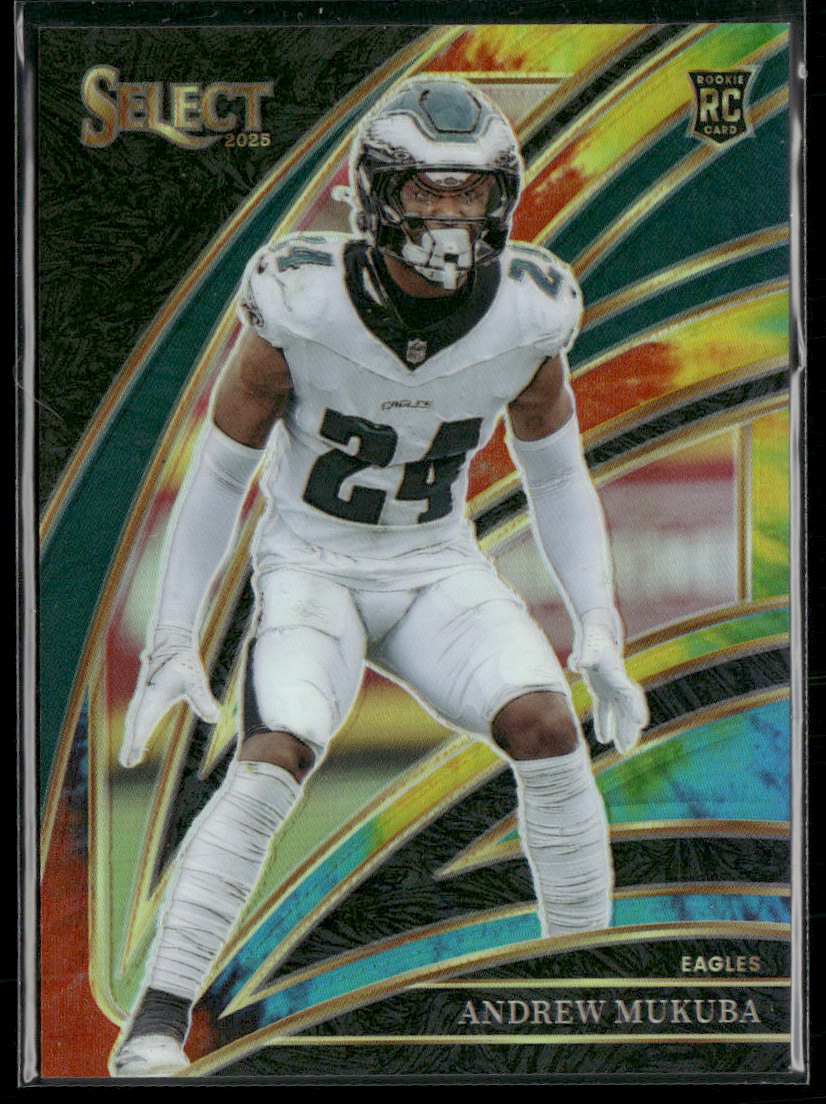 2025 Panini Select Tie-Dye Prizm Andrew Mukuba #/25 #291 - Front