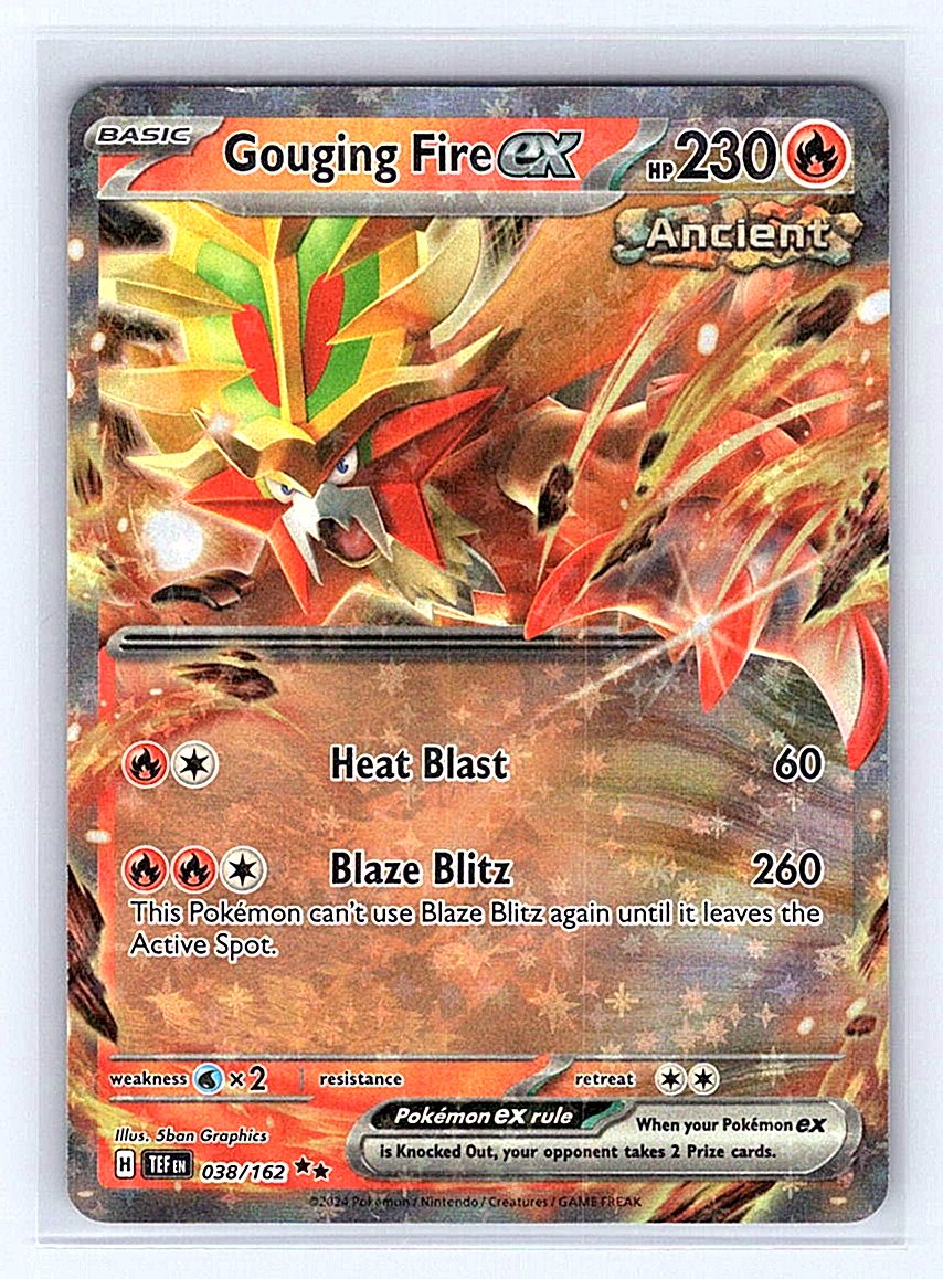 Pokemon TCG SV05: Temporal Forces #038/162 Gouging Fire ex NM