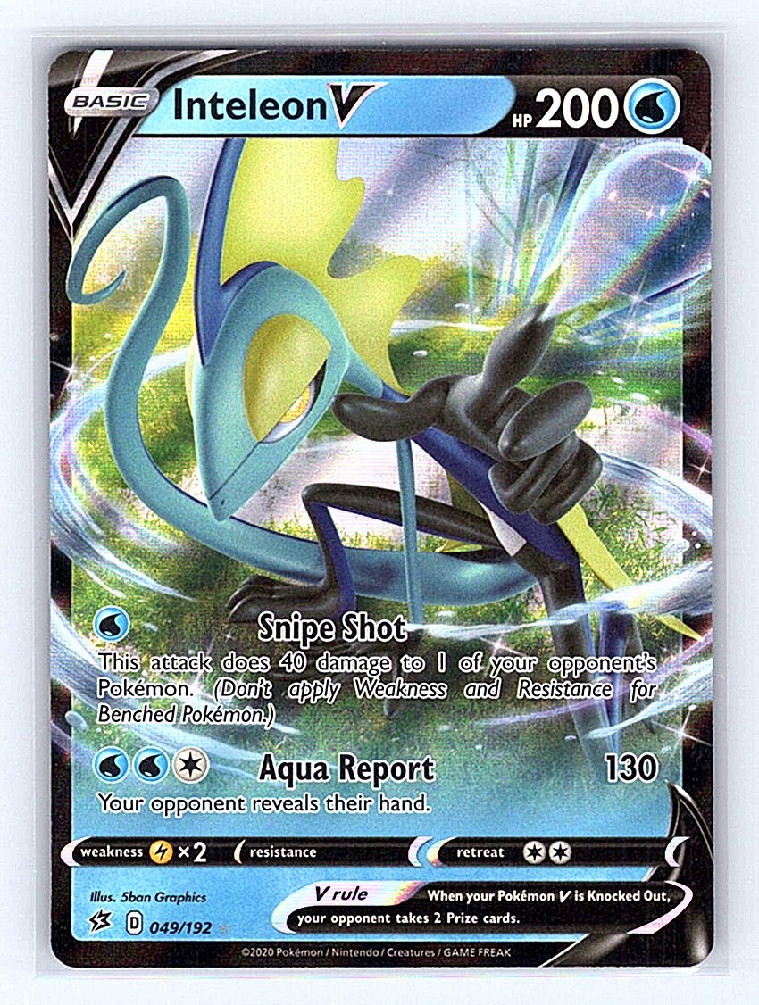 Pokemon TCG SWSH02: Rebel Clash #049/192 Inteleon V NM