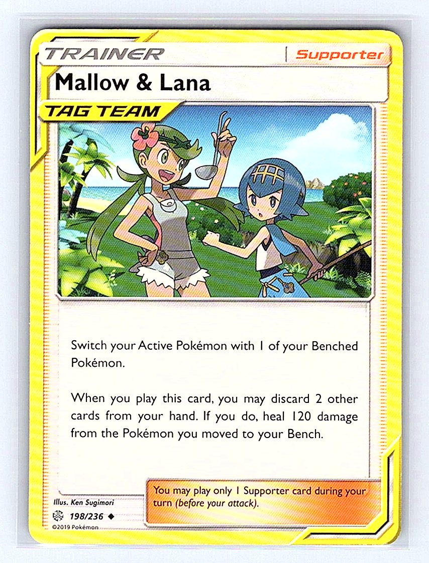 Pokemon TCG SM - Cosmic Eclipse #198/236 Mallow & Lana NM