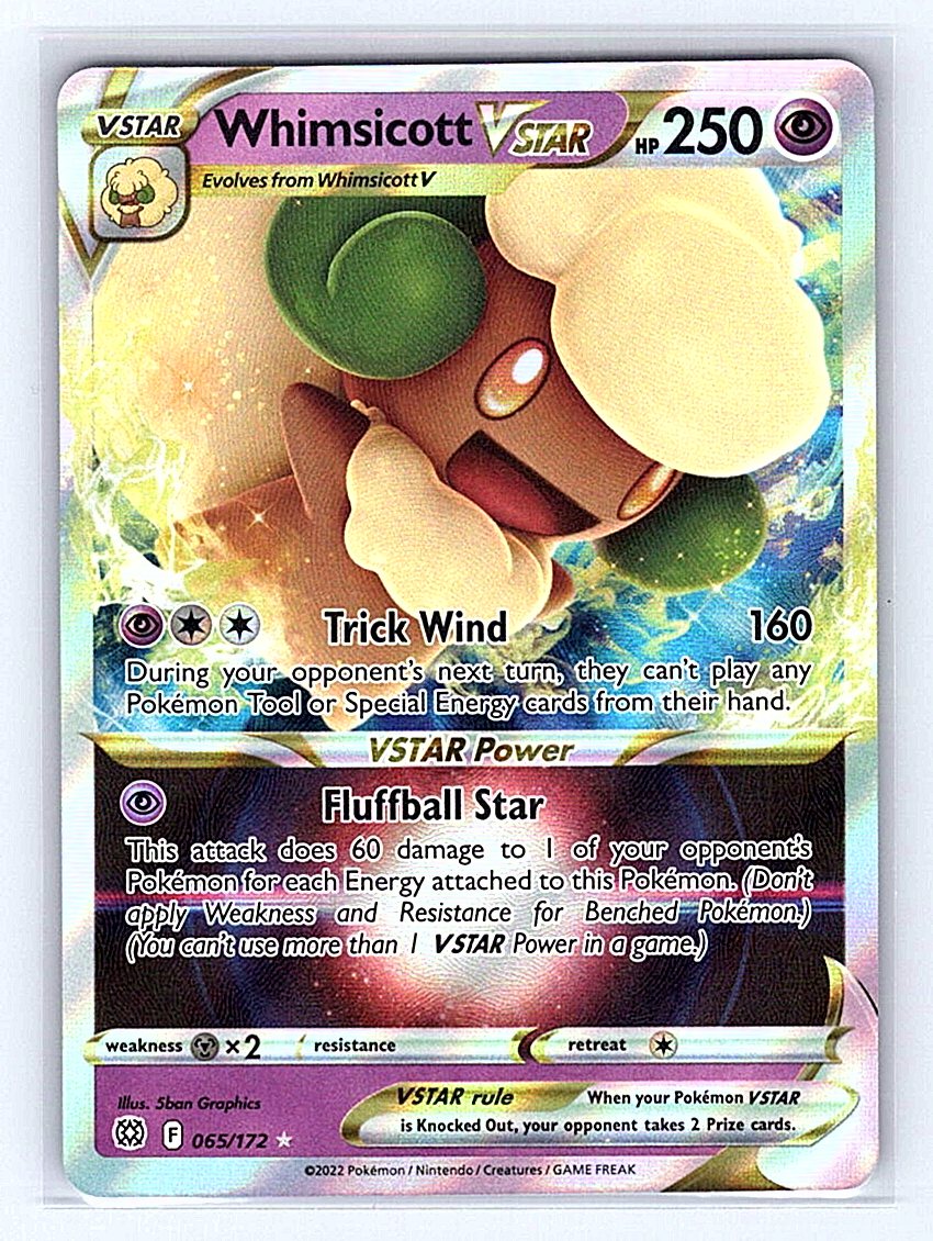 Pokemon TCG SWSH09: Brilliant Stars #065/172 Whimsicott VSTAR NM