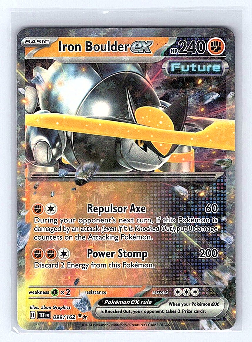 Pokemon TCG SV05: Temporal Forces #099/162 Iron Boulder ex NM