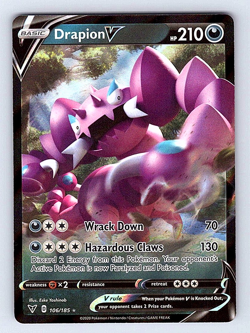 Pokemon TCG SWSH04: Vivid Voltage #106/185 Drapion V NM